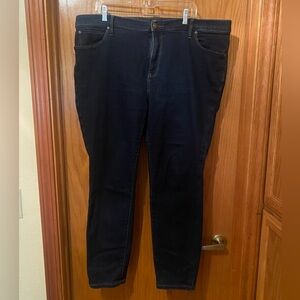 Simply Vera Wang Women's Dark Blue Stretch Jeans Long Size 20w